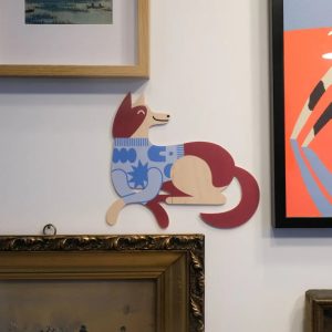 Border Collie de Newton: decoración de pared de madera