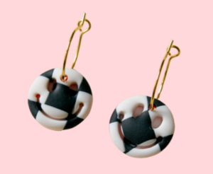 Pendientes Smiley Damero