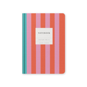 Libreta tapa dura Design No.14 Rayas rosas (A5)